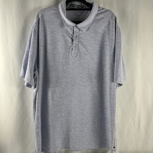 Tommy Bahama Polo Shirt Men's XL Purple Performance Marlin Short Sleeve Raw Hem